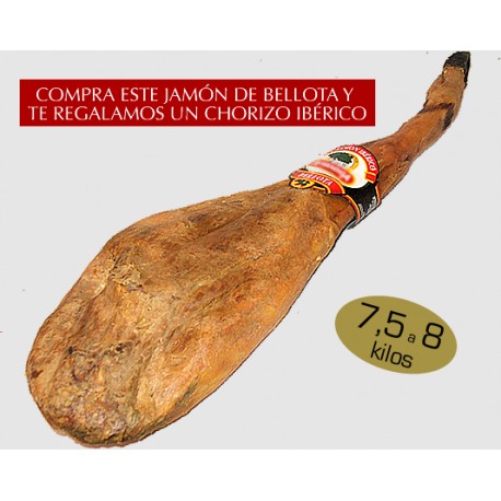 Jamón ibérico de bellota + un chorizo regalo
